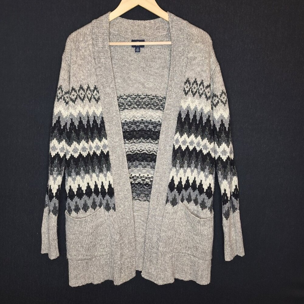 Gray Patterned Women's Sweater